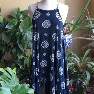 💕Asymmetrical Blue & white dress💕